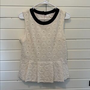 MM Couture Black and Cream Top